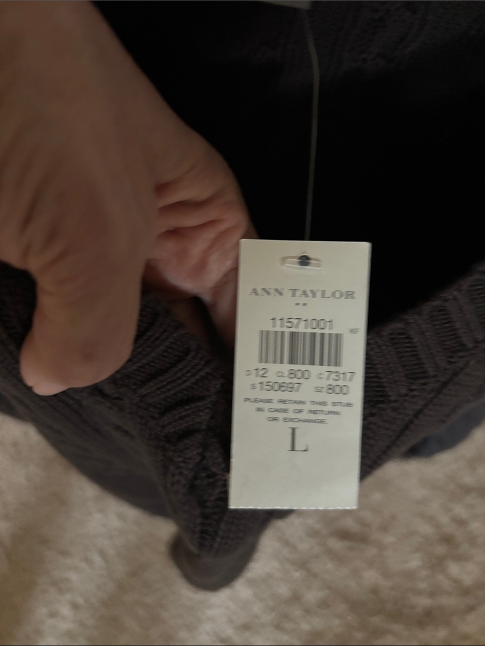 Ann Taylor Cable Knit V-Neck Sweater
Dark Brown - Picture 7 of 17